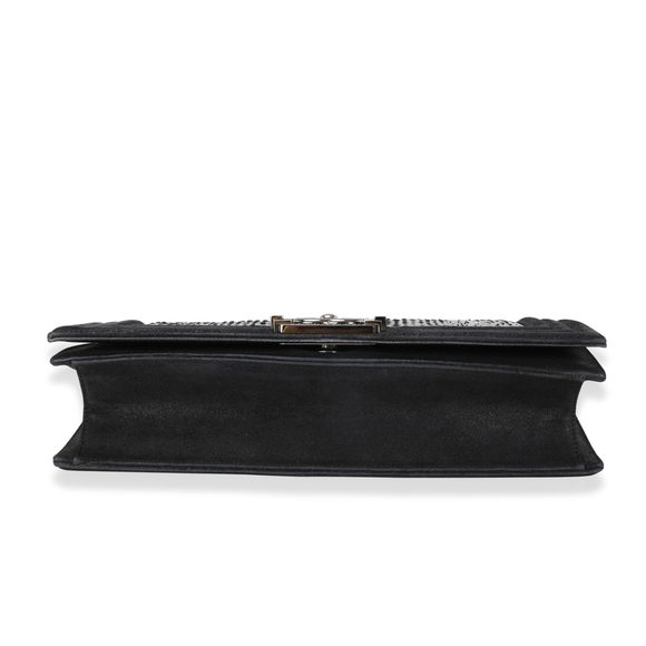 Chanel Metallic Python & Black Suede Crystal Boy Clutch - Picture 5 of 8